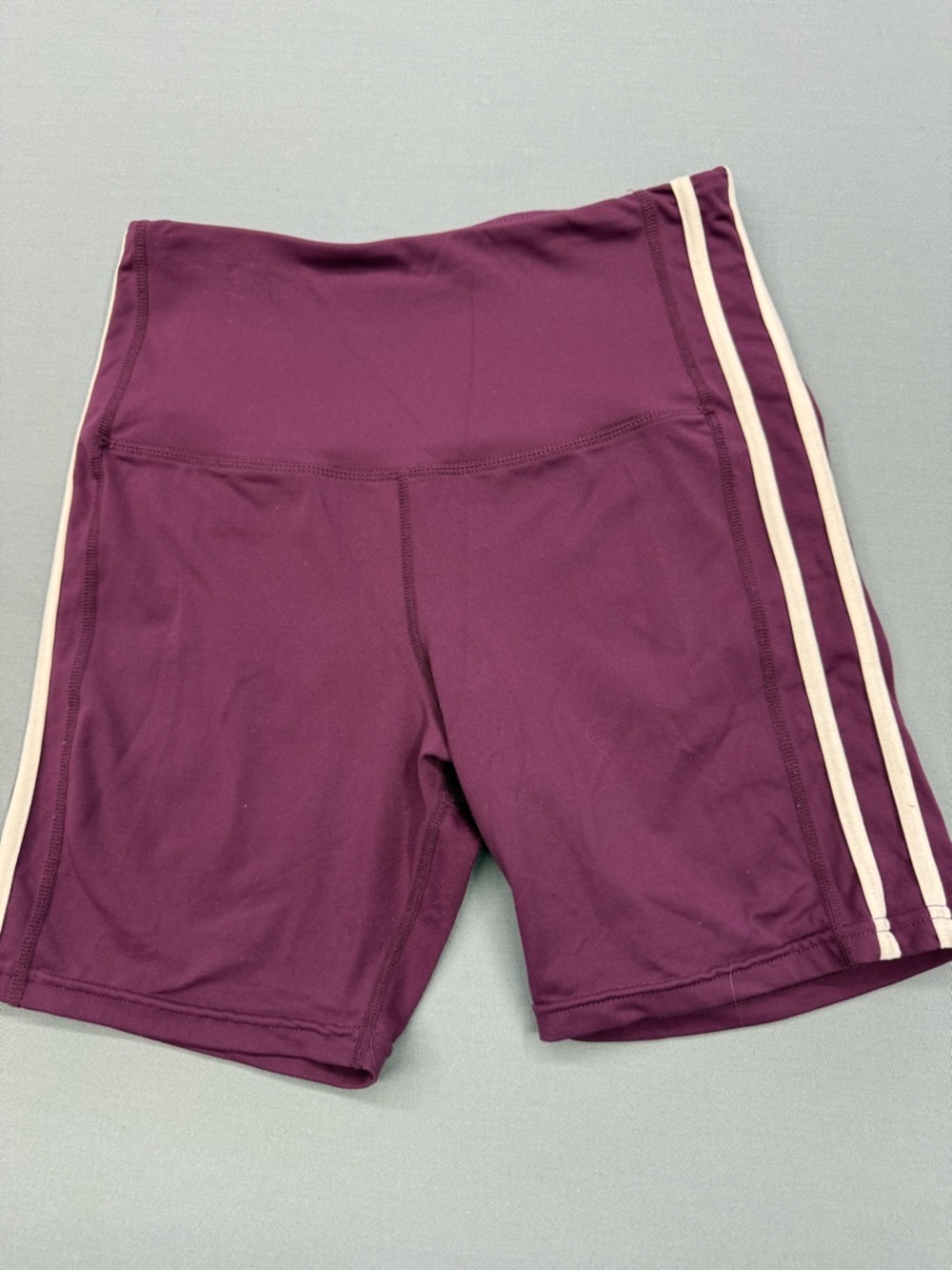 Barbell Cartell High-Waist Purple Women’s Active Shorts with Side Stripes